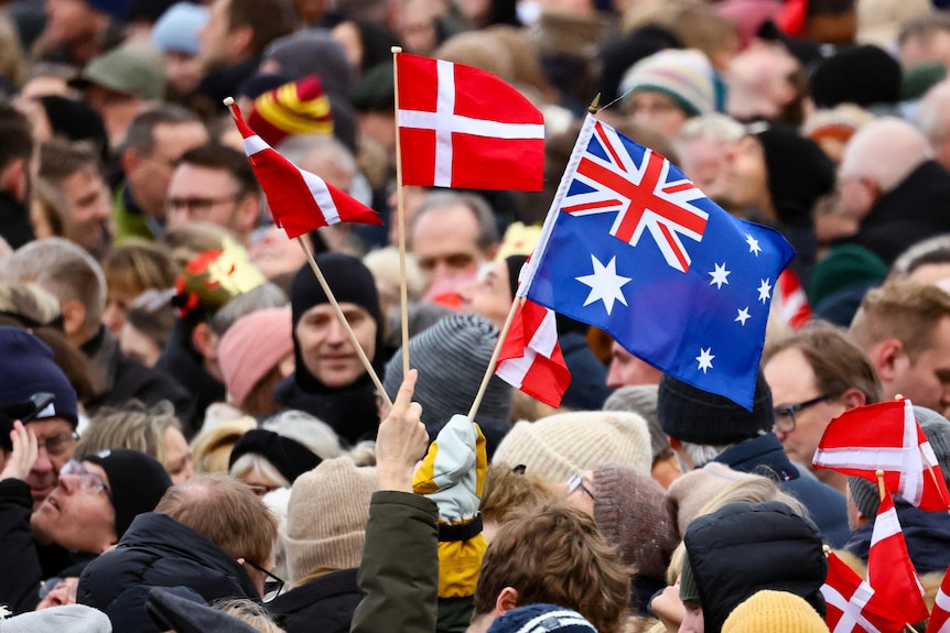 Aussie and Danish flags