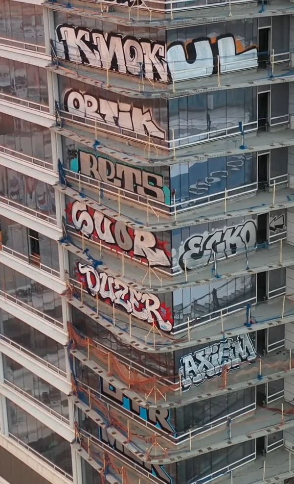 The LA police responded saying the graffiti will be removed