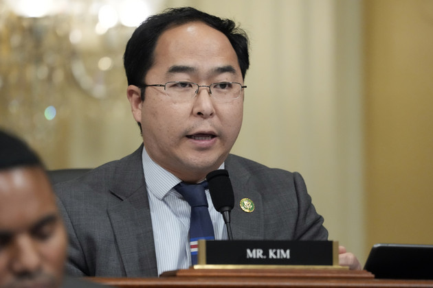 Rep. Andy Kim questions witnesses during a hearing on Capitol Hill on Feb. 28, 2023.