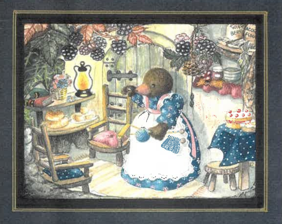 A painting of a caricature mole dressed up in period clothing.