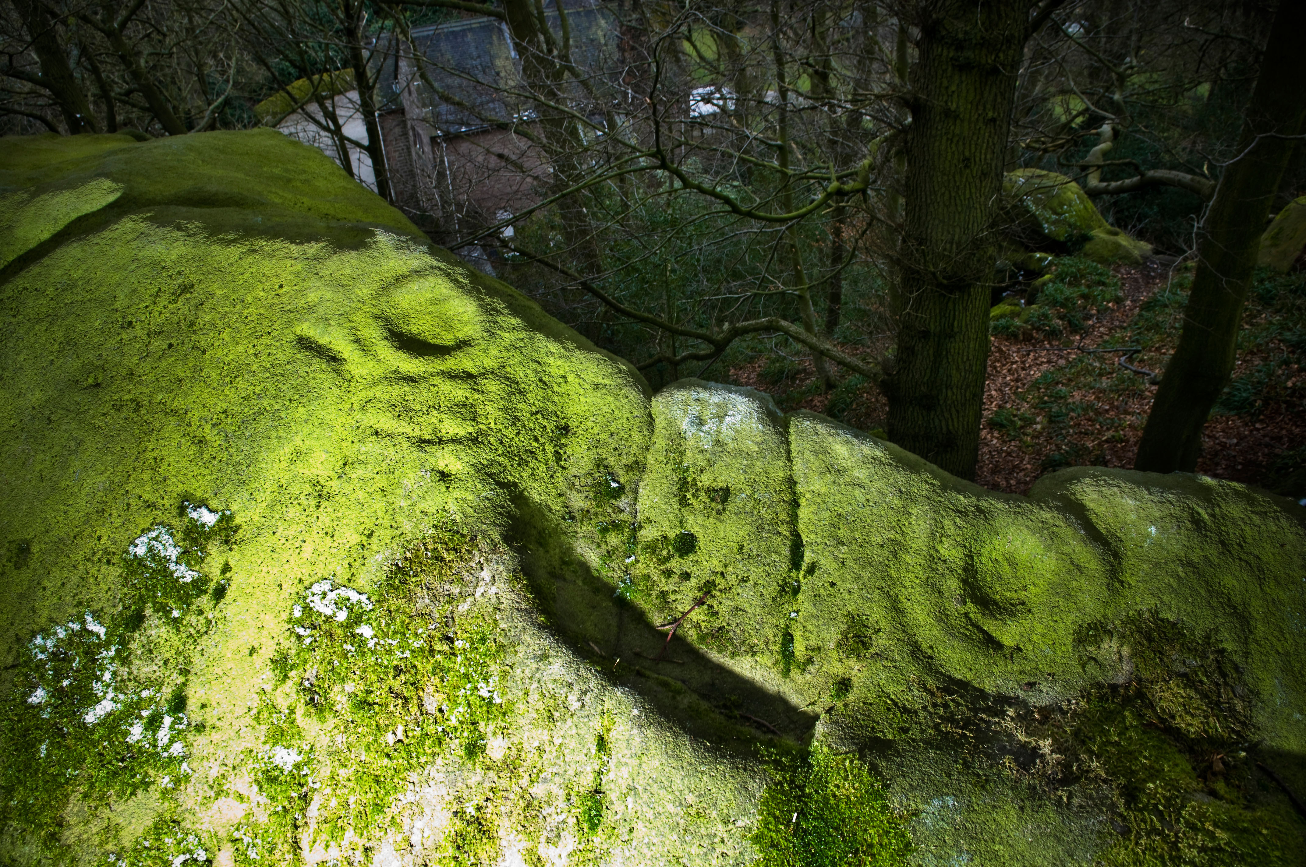 The mysterious rock carvings are believed to be from the 18th century