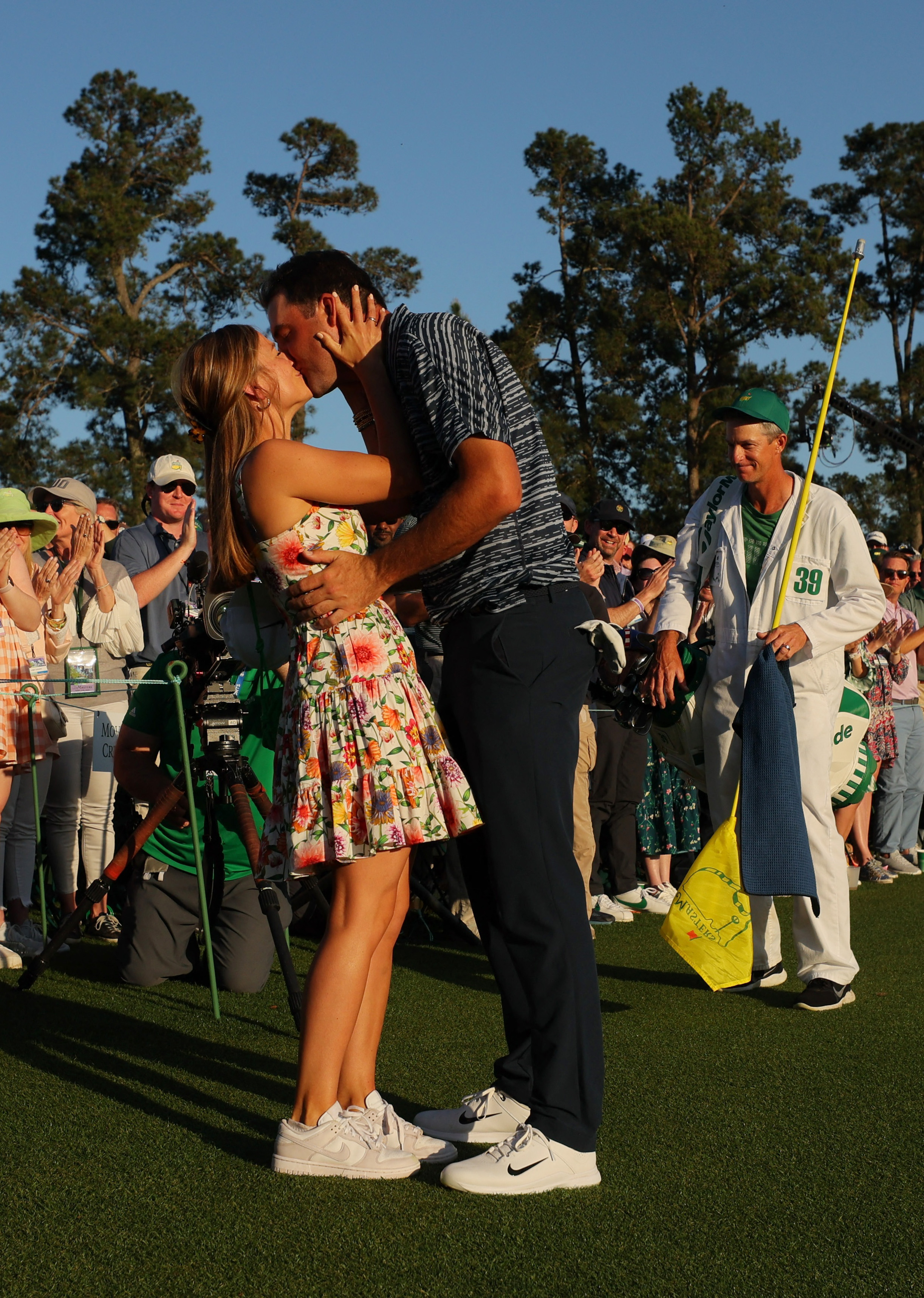 Meredith was at the Augusta National Golf Club to see Scottie Scheffler win the Masters in 2022