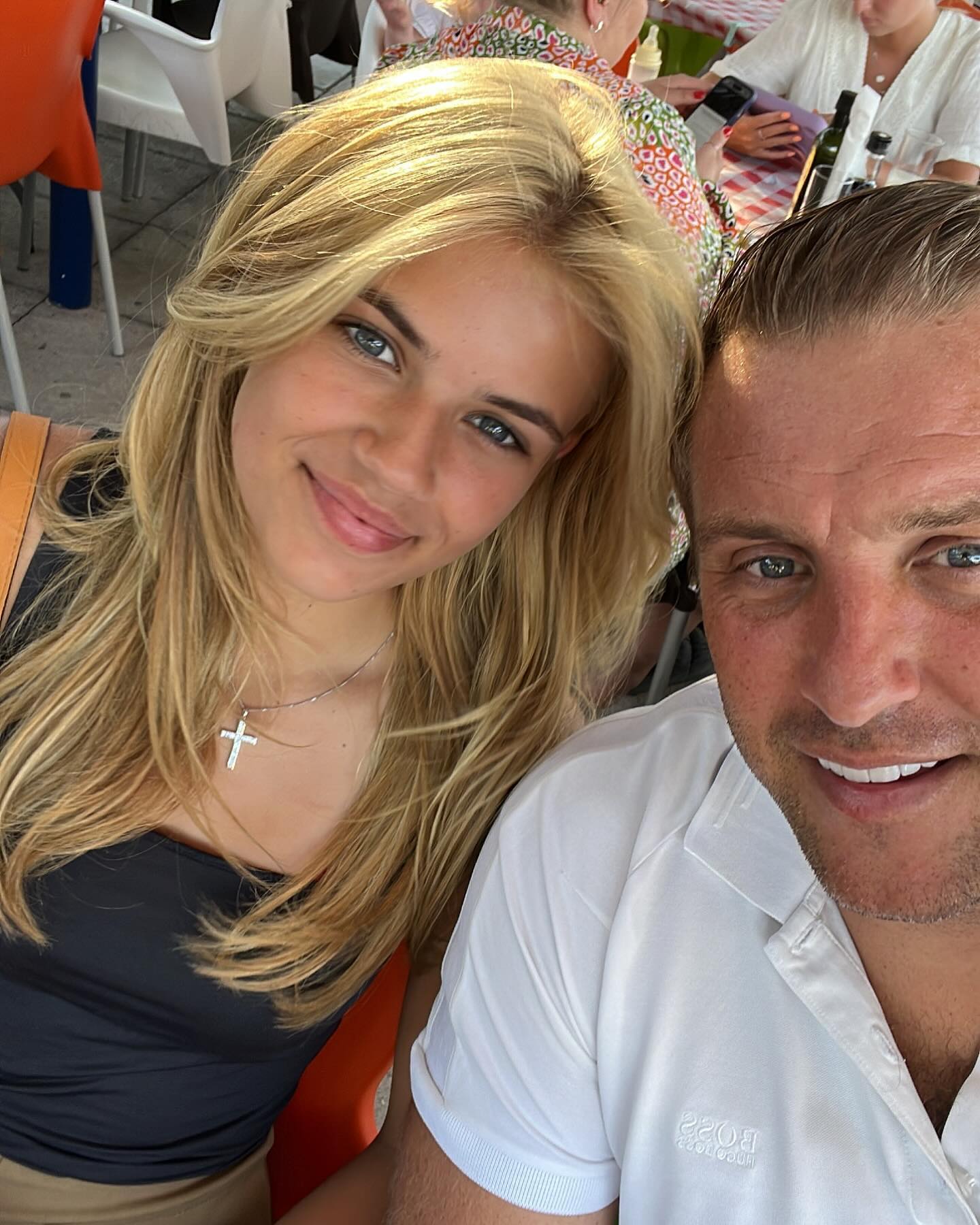 Elliot Wright posed with his rarely-seen daughter on her birthday