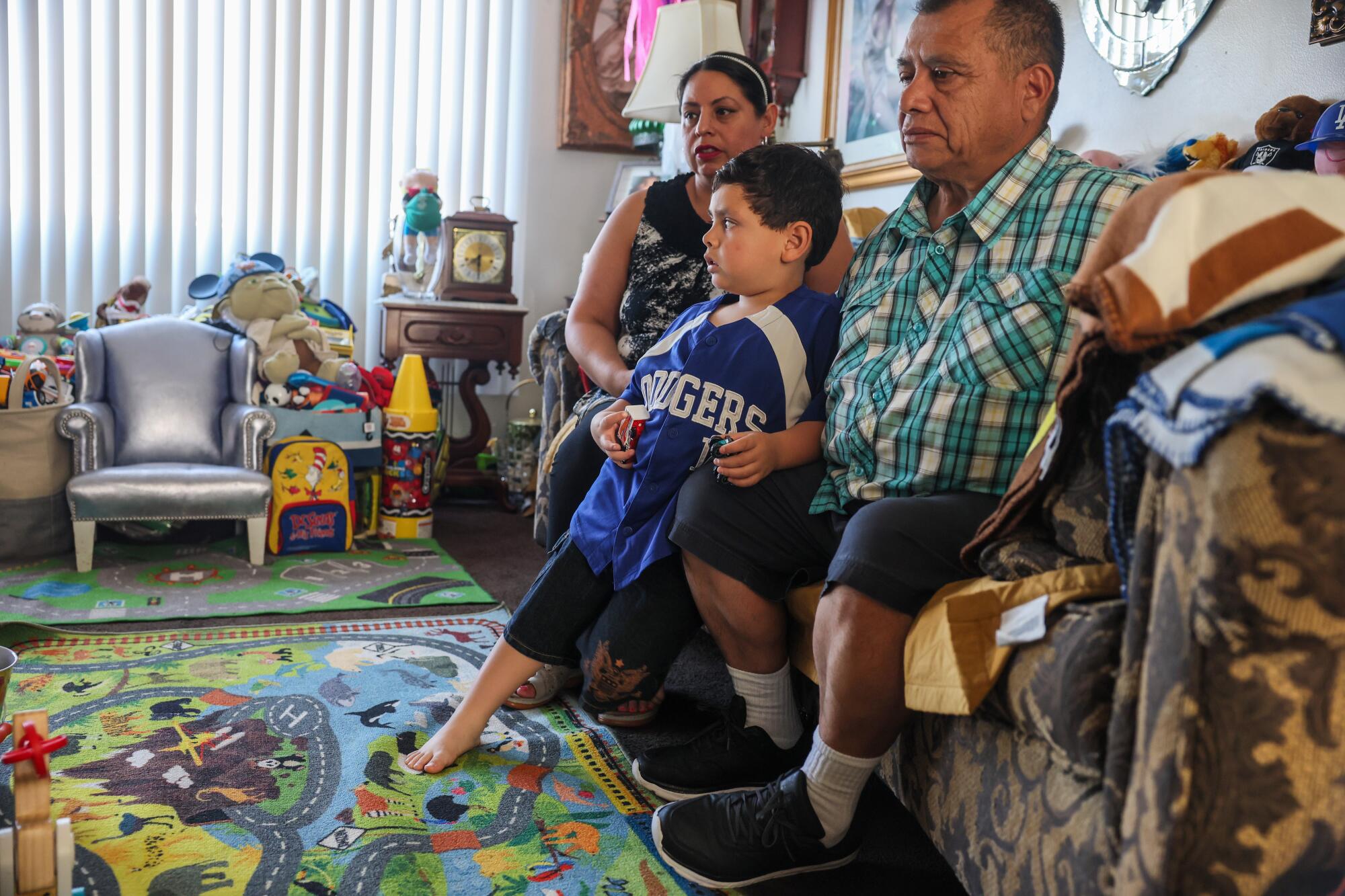 Some of those tenants, include Johanna Olivares and her family, son Emmanuel Riebeling, 4, and husband, Juan Riebeling. 