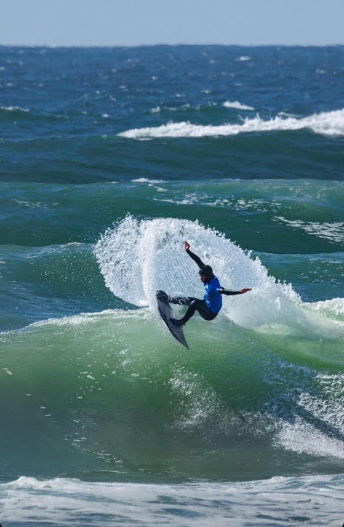 Moorpark resident Jonas Meskis is surfing at the World Championships in El Salvador this week.