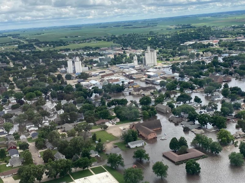 Nearly 2,000 properties were affected by flooding caused be recent torrential rain. Photo courtesy of Iowa Gov. Kim Reynolds/X