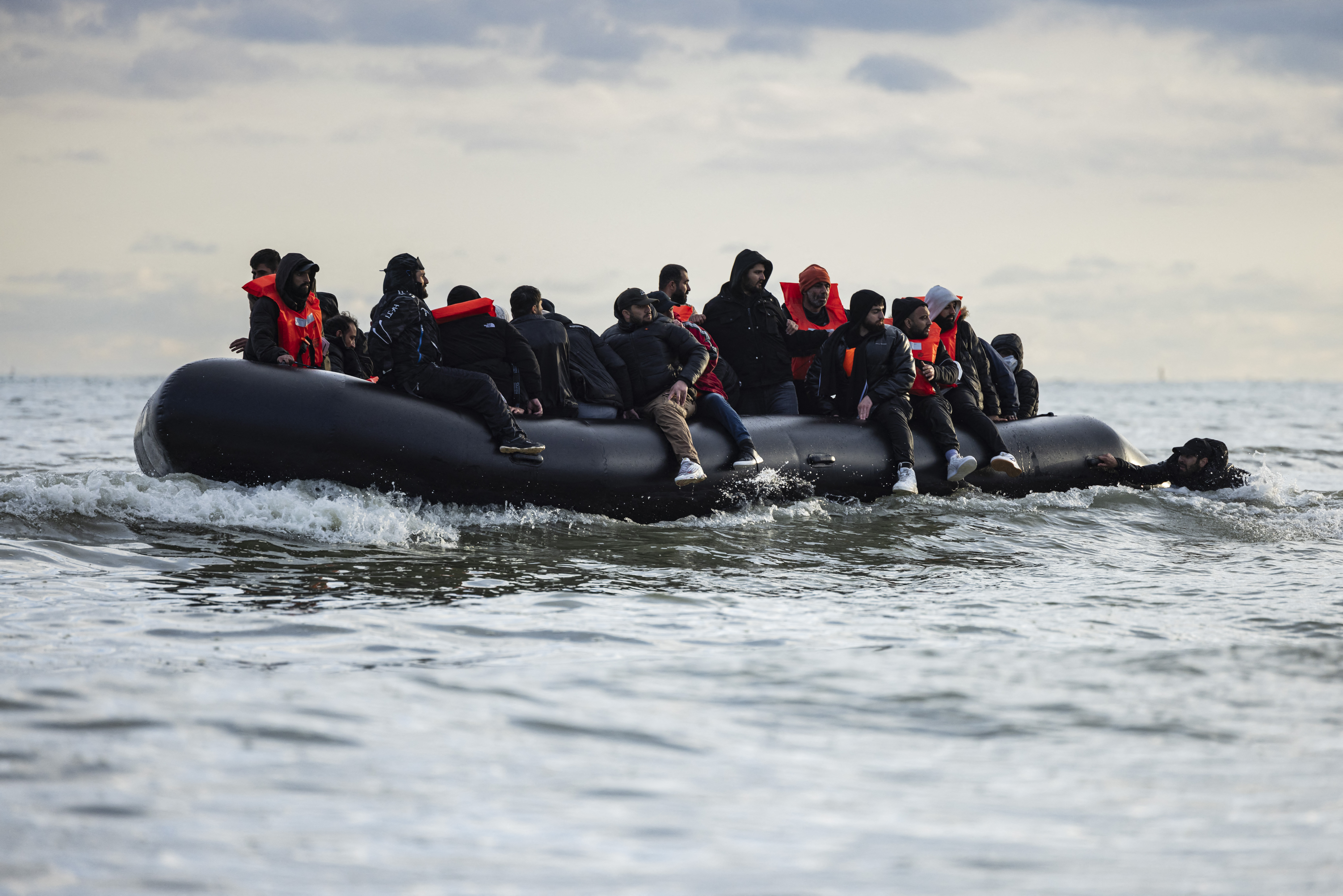 Migrants crossing the English Channel