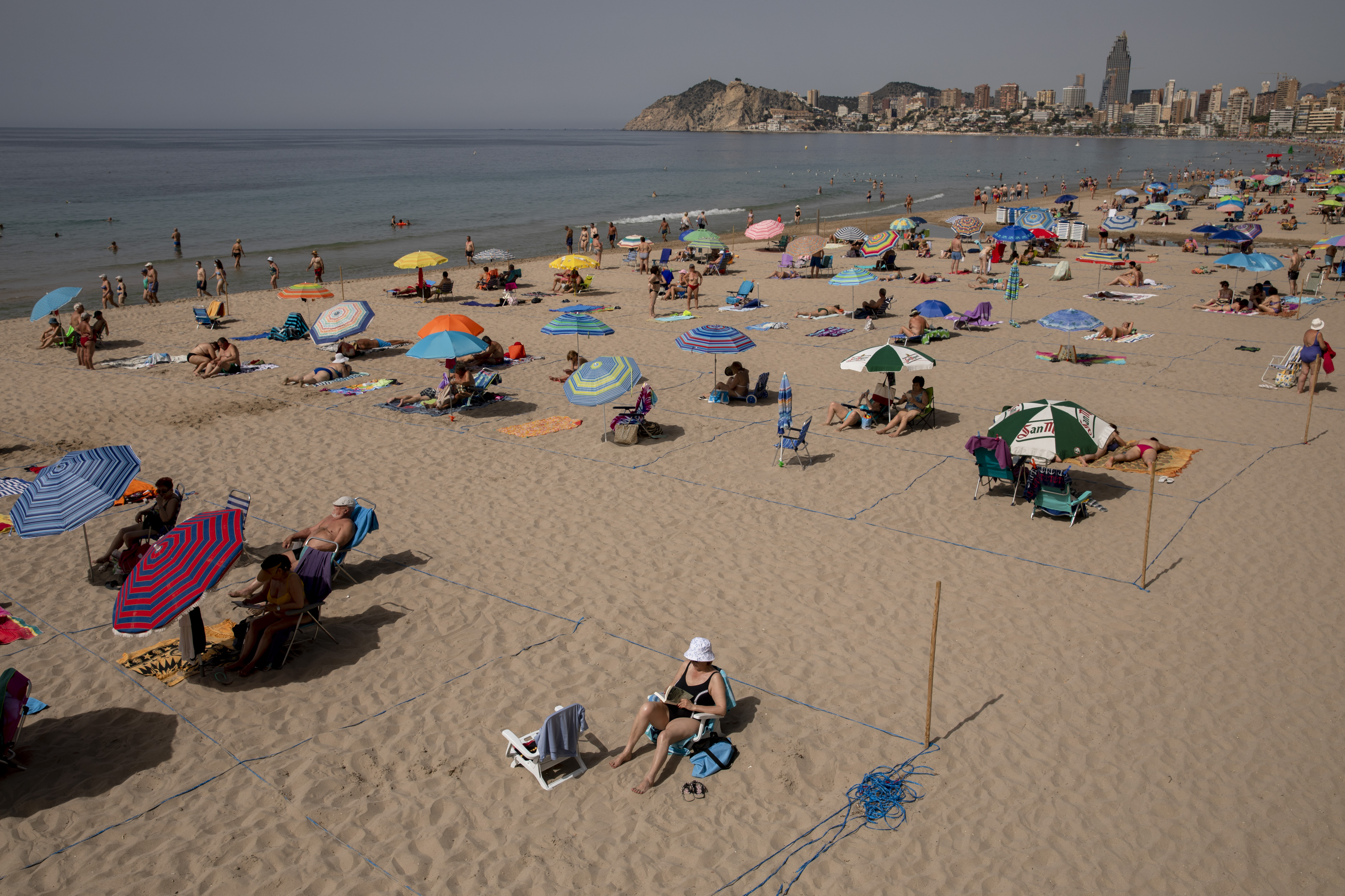 Police have asked beach-goers to keep corridors free for safety reasons