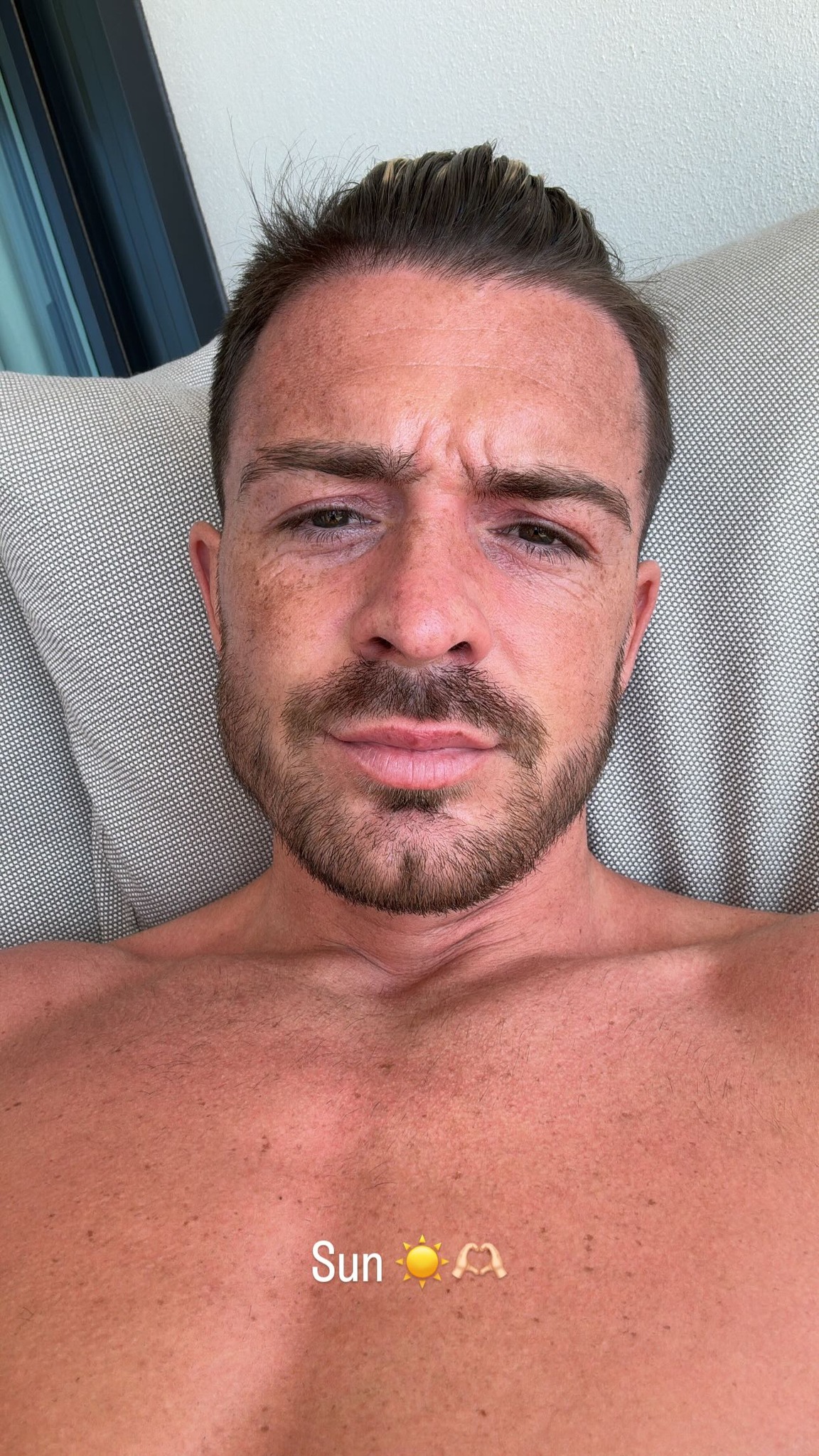The ace has been living it up on holiday this summer