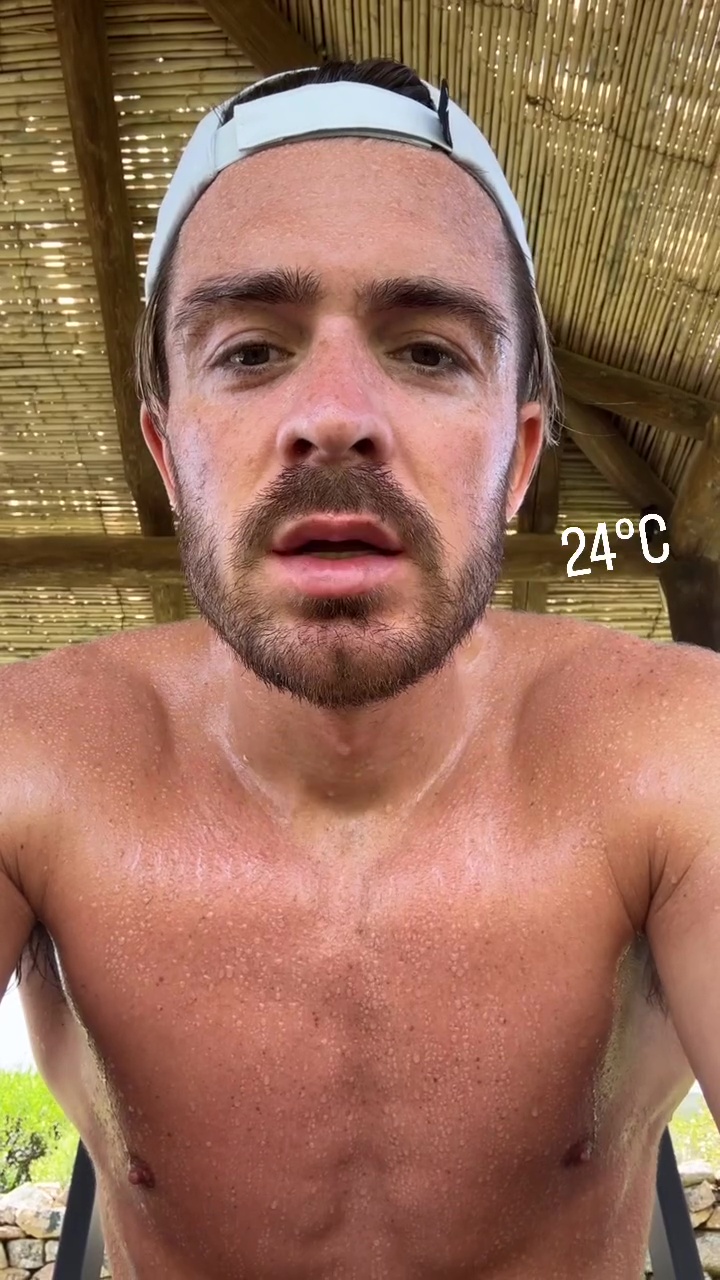 Grealish has been working up a sweat after being dropped from England's Euro squads