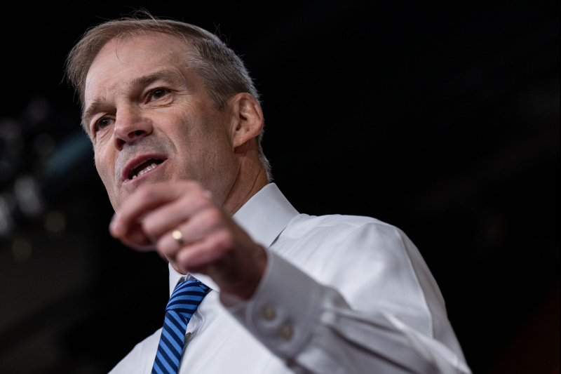 House Judiciary Chairman Jim Jordan, R-Ohio, has subpoenaed the head of Authentic Campaigns, which employs the daughter of New York State Court Judge Juan Merchan who is overseeing former President Donald Trump's hush-money trial. File Photo by Annabelle Gordon/UPI.