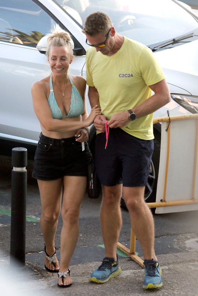 She has been filming on the Costa Brava, where she was snapped with her new man