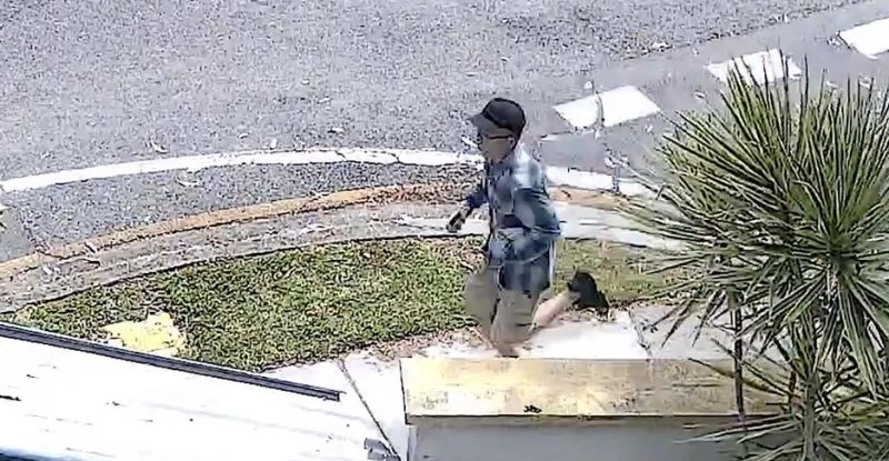 Police on Monday said the man accused of throwing hot coffee on a baby in Australia late last month has fled the country. Screen capture courtesy of Queensland Police/X