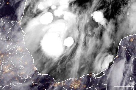Forecasters said Sunday night that Potential Tropical Cyclone Six formed over the Gulf of Mexico. Image courtesy of NOAA