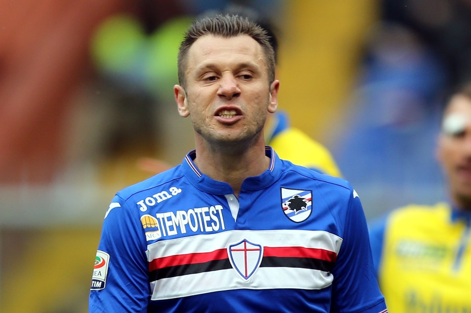 Antonio Cassano appears to have a personal gripe against Ronaldo