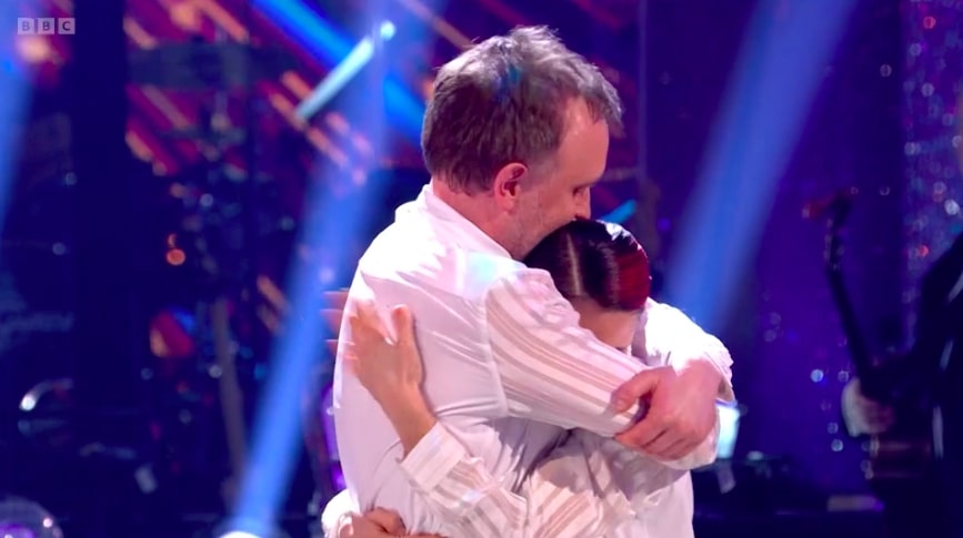 Dianne's sweet comment to Chris at the end of their routine was then revealed