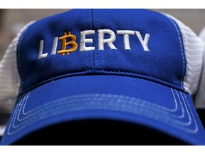 A hat with the Bitcoin logo for sale during the DC Blockchain Summit in Washington, DC, US, on Wednesday, May 15, 2024. The summit brings together policymakers and top influencers to discuss the most important issues facing the crypto industry.