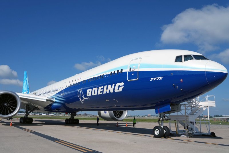 Boeing started issuing layoff notices this week to 17,000 employees, or 10% of its workforce, in an effort to cut costs amid financial struggles. The aerospace giant also announced it will delay delivery of its 777X to 2026. File Photo by Bill Greenblatt/UPI