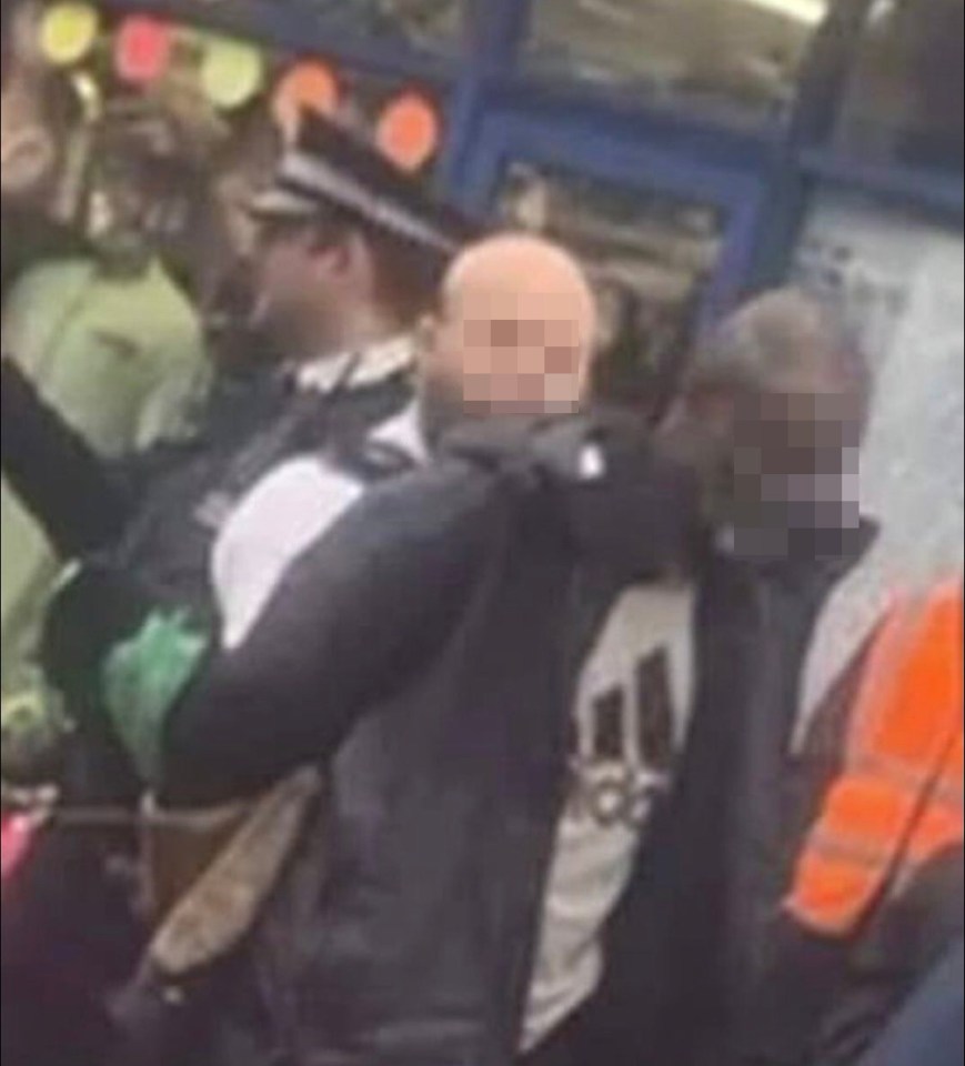 This is the moment an alleged knifeman was arrested by cops