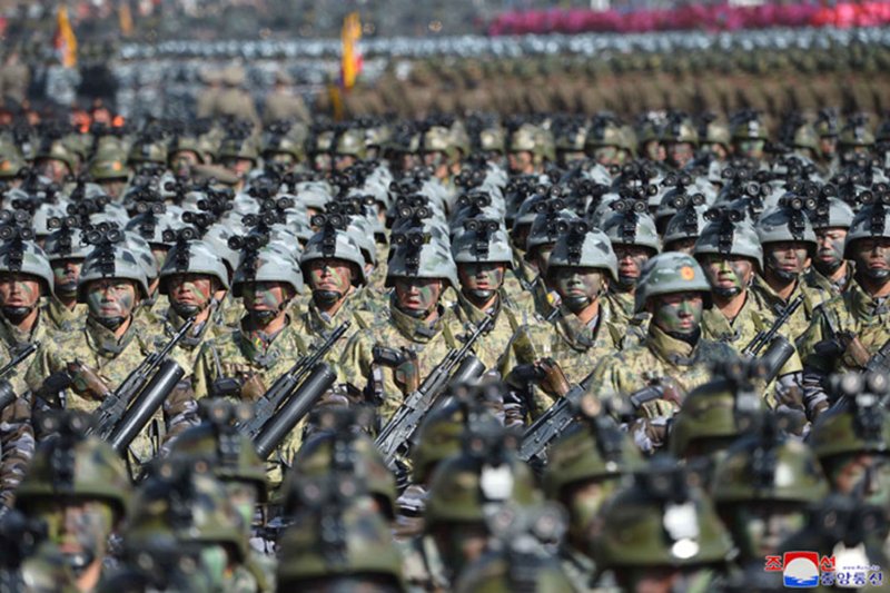 Ukrainian military intelligence intercepted radio communications between North Korean soldiers amid reports of a massive troop buildup on the frontline area of Kursk in Russia. File Photo by KCNA/UPI