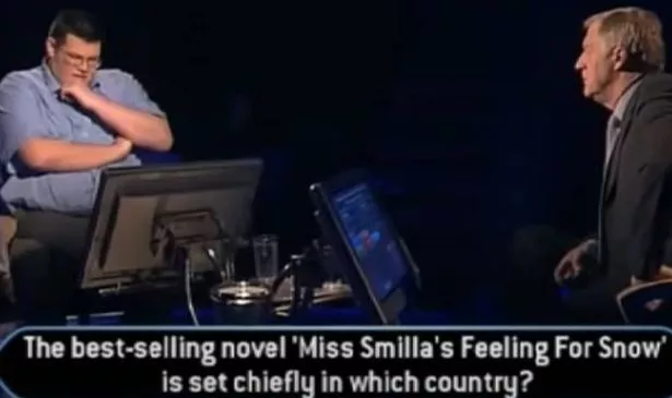 The Chase star was left stumped on one question