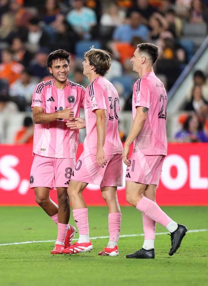 Inter Miami CF players celebrating a goal.
