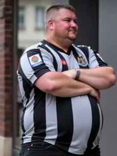 A large Newcastle United fan.