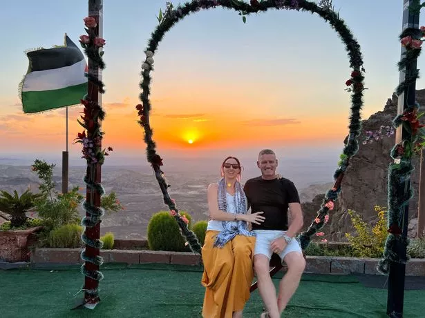 Mark Billingham and wife in Jordan