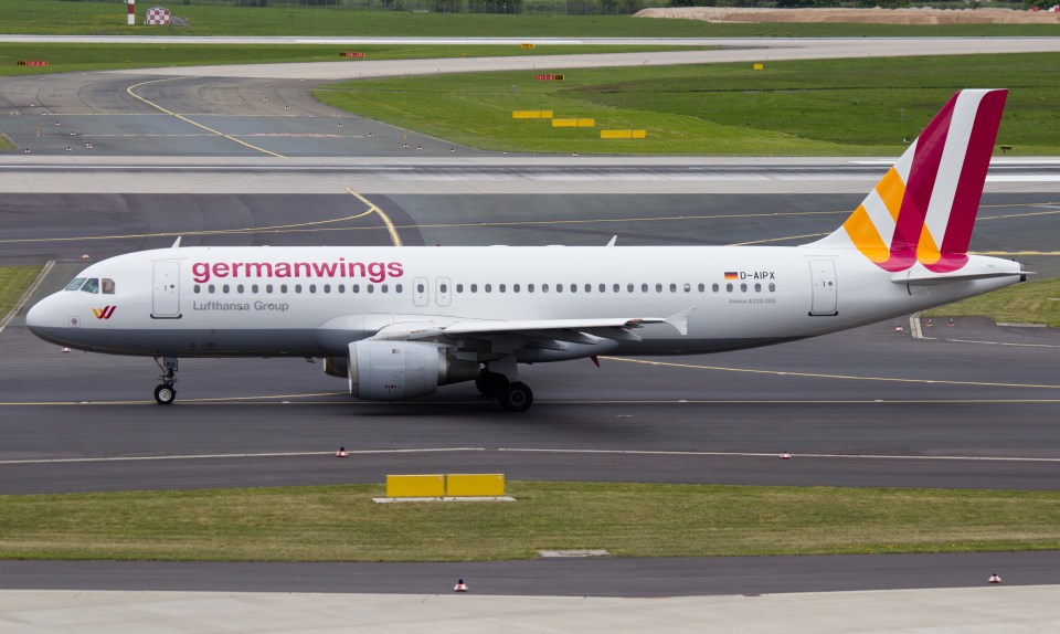 Germanwings Airbus A320-200 on a runway.