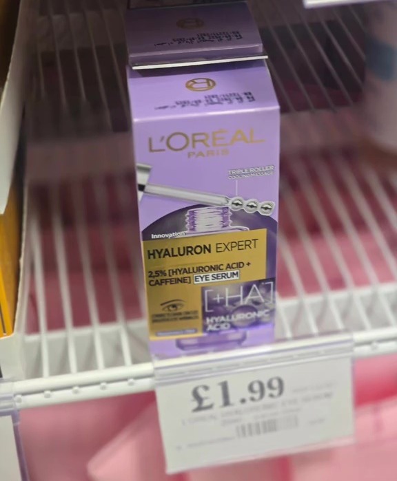 L'Oréal Paris Hyaluron Expert eye serum, £1.99.