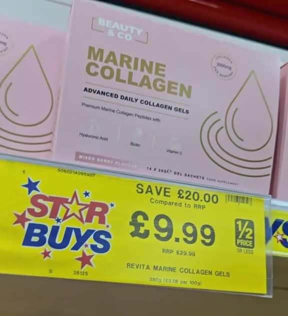 Home Bargains sale on Revita Marine Collagen Gels.