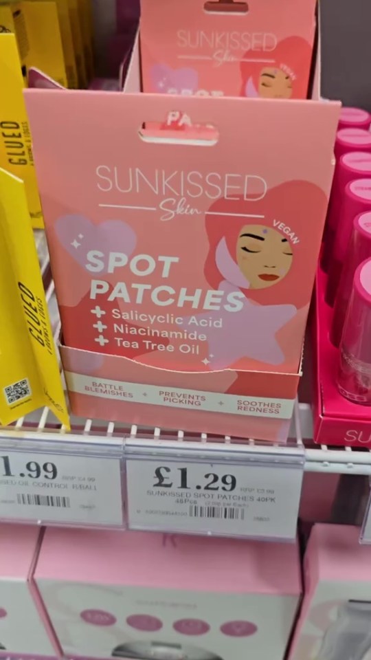 Sunkissed Skin spot patches box in Home Bargains.