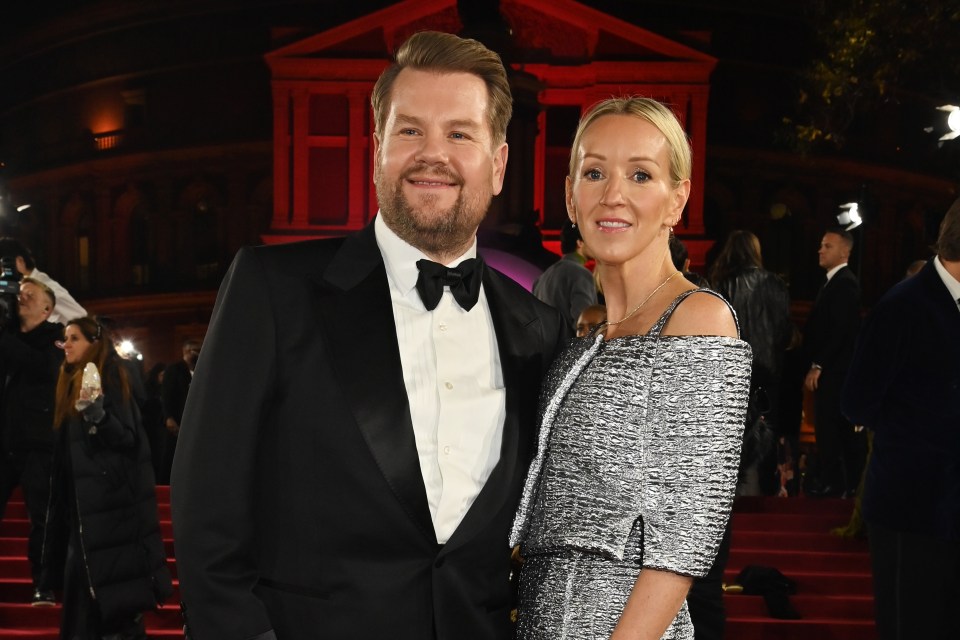 James Corden and Julia Carey at the Fashion Awards 2024.
