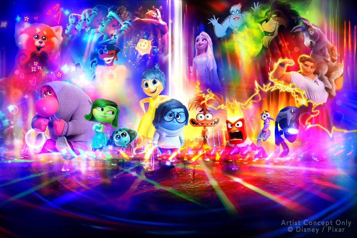 A host of Disney characters, led by those from "Inside Out."