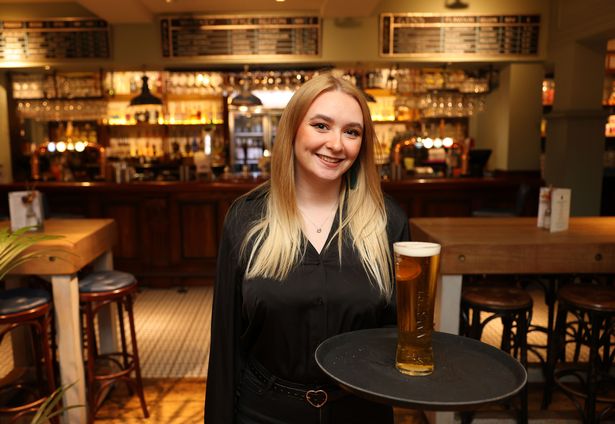 Katherine, assistant manager of The Elephant Pub And Bakehouse is pictured inside the pub in Woolton village