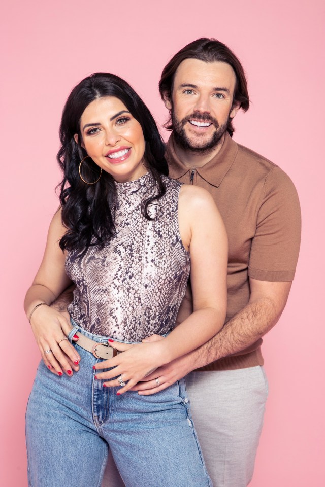 Portrait of a couple embracing.