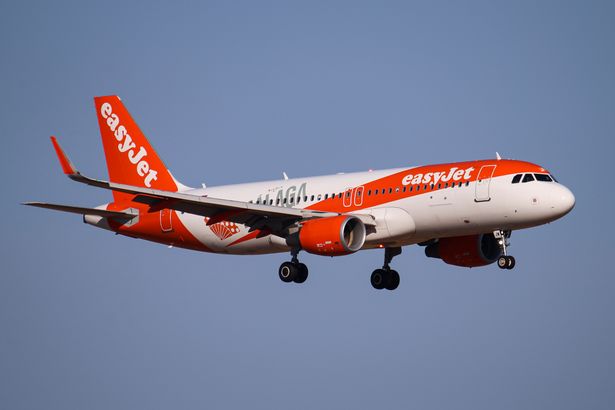 EasyJet Airbus A320 passenger aircraft in the sky