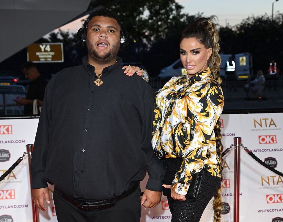Harvey Price and Katie Price at the National Television Awards.
