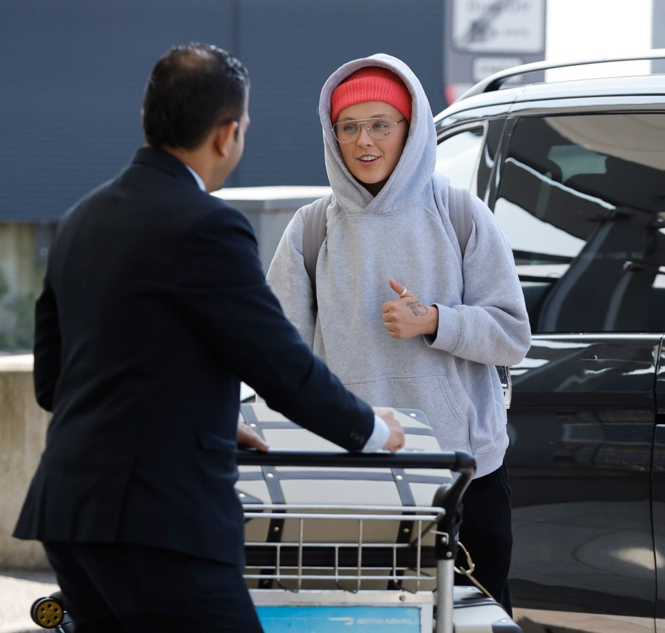 JoJo Siwa arriving at Heathrow Airport.