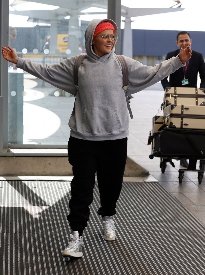 JoJo Siwa arriving at Heathrow Airport.