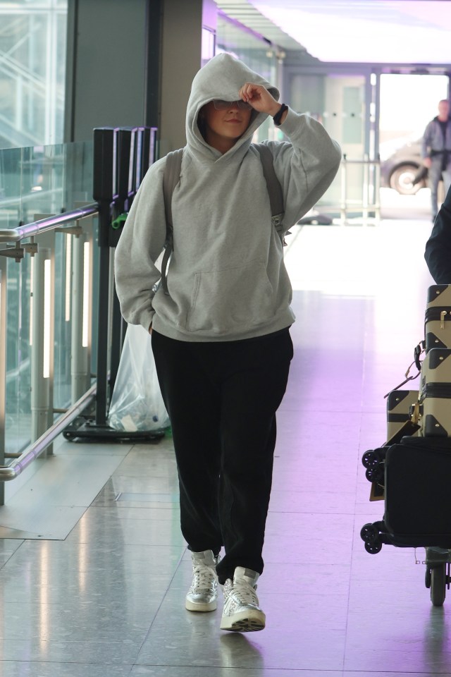 JoJo Siwa arriving at Heathrow Airport.