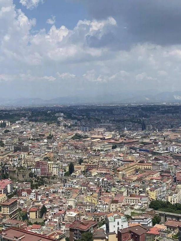 Breathtaking view of Naples, Italy, from the top of Castel Sant'Elmo