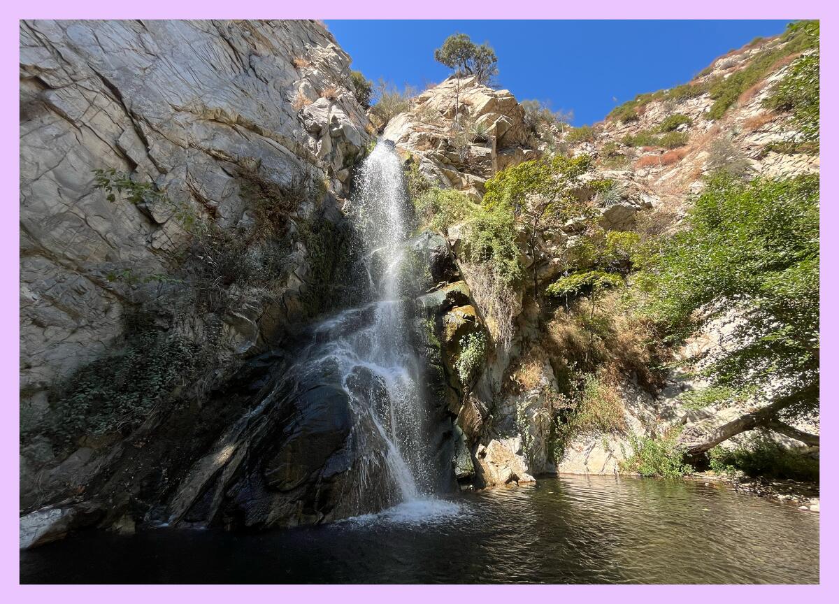 A 55-foot waterfall in Big Santa Anita Canyon.