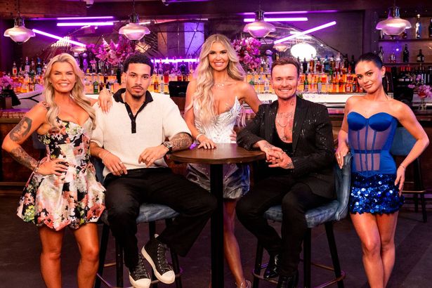 Kerry Katona, Louis Russell, Christine McGuinness, Jon Lee and Olivia Hawkins in a promo photo for Celebs Go Dating.