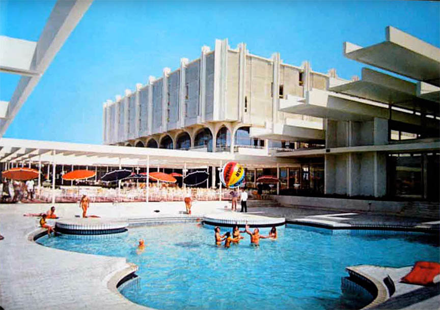 Haludovo Palace Hotel pool and grounds in Malinska, Krk Island, Croatia.