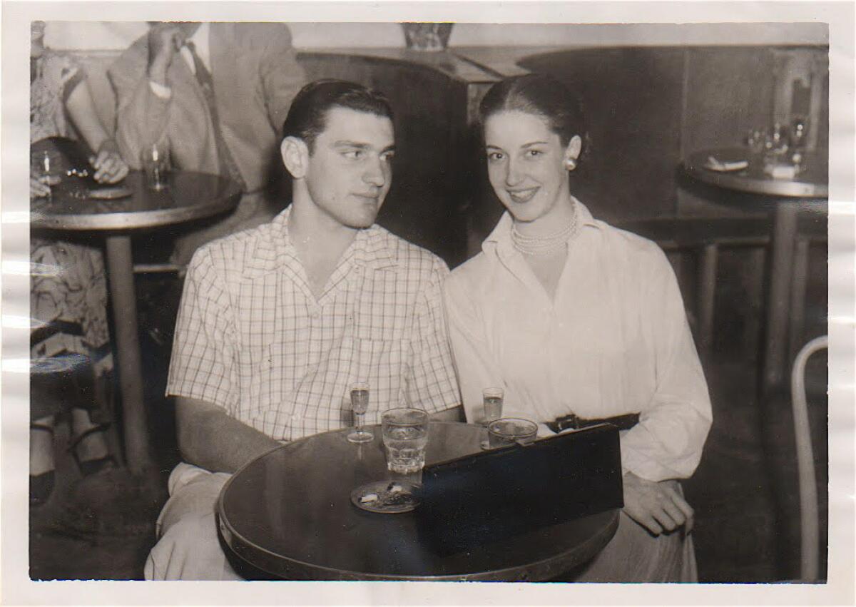 Carl Doumani, founder of Stags' Leap Winery, with his first wife, Joanne, at CIro’s in Los Angeles in the 1950s.