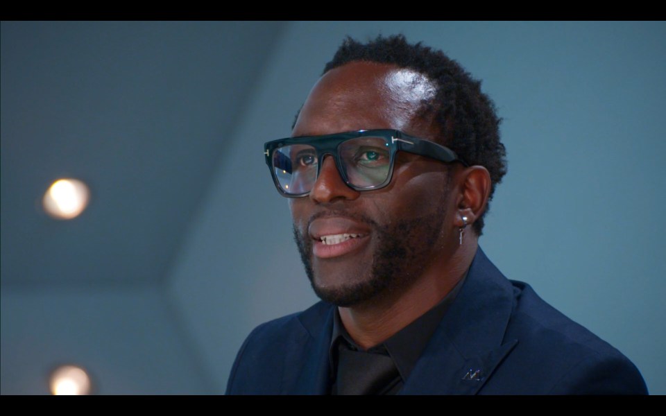 Close-up of Tre Lowe during an interview.
