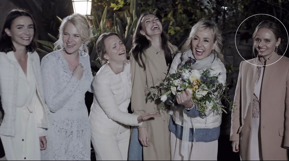 Maria Vorontsova at a friend's wedding.