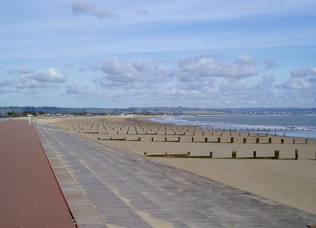 Image of empty beach in Kent on a sunny day