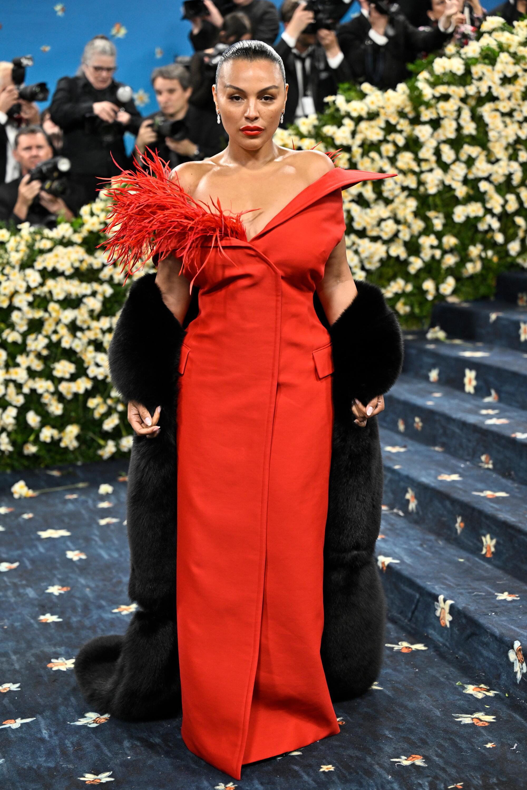 Paloma Elsesser wearing Ferragamo.